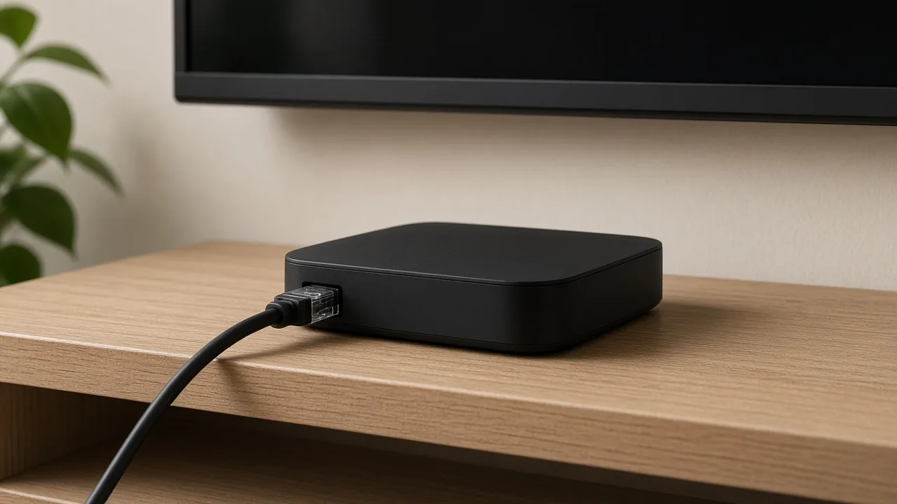 Box unter dem Fernseher